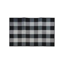 Beautynvta Outdoor-Teppich 90 x 60 cm, waschbare Baumwollmatte für Veranda, Eingangsbereich, Landhausstil, Herbstdekoration, Schwarz