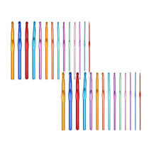 Xubond Tools, Haaknaaldenset met aluminium handvat, breinaalden voor handwerk, garen, leuk cadeau voor vrouwen, naald- en draadset, reisaccessoires