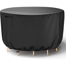 COOLMOVE72" x72"x28" Black Round Table Cover, Waterproof