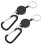 Mizh2pcs Multi-function Badge Key Rings Stretchable Badge Holders Portable Badge Buckles 6