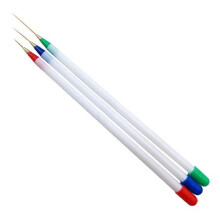 Happydeer3Pcs/Tacar Ealaín Ingne Mínlíne Dearaidh Mionsonraí Maisiúcháin Péintéireacht Líníocht Peann Scuab DIY