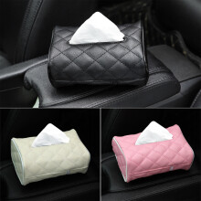 Boîte à mouchoirs Jacenvly à fixer sur la voiture, compatible avec les intérieurs en cuir. Accessoire auto pour hommes, accessoires et