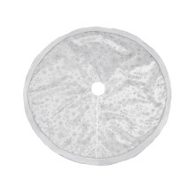 Jupe de sapin de Noël, tablier, motif flocon de neige estampé à chaud, base de sapin de Noël, tapis décoratif, tablier, napperon, décoration de