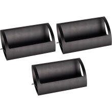 3 Visitenkartenetuis, schwarze Schreibtisch-Organizer-Box (4,3 x 10,4 x 6,1 cm) für Büro und Zuhause zur Aufbewahrung und Präsentation
