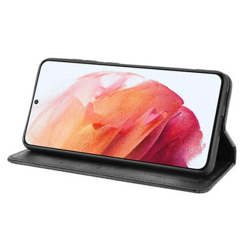 Kompatibel mit Samsung Galaxy S21FE5G Wallet Case - Schwarz 1