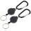 Mizh2pcs Multi-function Badge Key Rings Stretchable Badge Holders Portable Badge Buckles 5