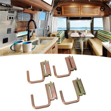4 Pcs E Track J Hook Load 1200 Pounds for Pickup Truck RV Marine Accessories