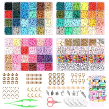 10676-teiliges Armband-Bastelset aus Tonperlen, 72 Farben, inklusive 4 Aufbewahrungsboxen und Buchstabenperlen, kompatibel mit DIY-Bastelsets für