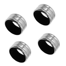 Lot de 4 anneaux de bouchon en acier inoxydable pour bouteilles de vin