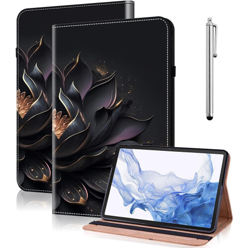 Συμβατή με θήκη Samsung Galaxy Tab A9 Plus, κομψή θήκη από δέρμα PU, αναδιπλούμενη βάση με