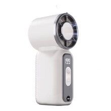 Handheld Fan Rechargeable Powerful Quiet Fan with Digital Display Portable Cooling Fan for Home Outdoor Travel White