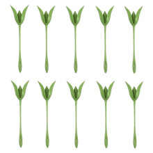 Conjunto de 10 Porta-Guardanapos em Formato , Ferramentas de Origami em ABS Verde para Decoração Romântica de Casamentos e Festas.
