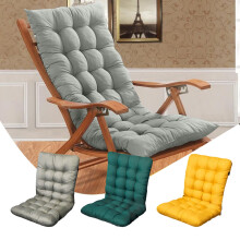 Djunllk Sitzkissen – Superweiches, 43 x 124 cm dickes Stuhlkissen mit hoher Rückenlehne und Bändern, Schaumstofffüllung für Büro- oder