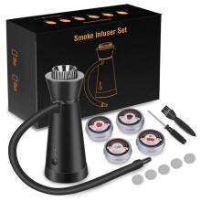 Cocktail Smoker, Electric Food and Beverage Portable Smoking Tool, Indoor and Outdoor Smoke Injector Handheld Smoker(A)