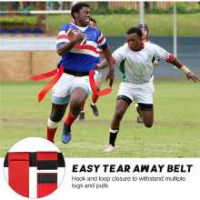 Flag Football Belts Set, 14 Player Adjustable Flags with 42 Flags.Training Cones, Football for Kids Youth Adults