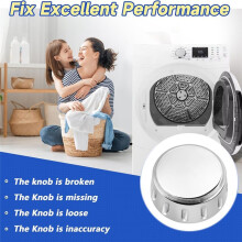 WE01X21167 WH11X23474 Clothes Dryer Control Knob Replacement for GE GFW450SSM1WW GFW450SPM1DG GFDS170GH0WW WE01X21167