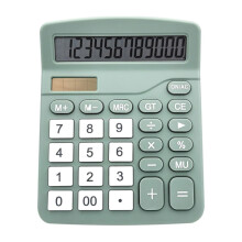 Calculator științific solar PAVEOS cu LCD cu 12 cifre, calculator de birou portabil pentru studenți și copii, verde - Lichidare de stoc
