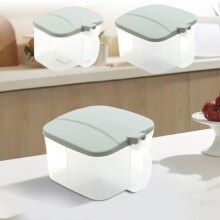 Jacenvly Opruiming Keukenwanddecoratie, Kruidenpotjes met 4 of 2 vakken, Multifunctionele kruidenpotjesset met lepel, Kruidenorganizer voor in huis