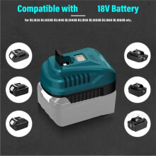 2-in-1 Adapter Converter for  18V Lithium Ion Battery 100W USB Charger with LED Display