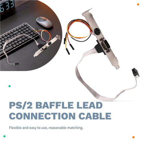 Cabo de Conexão PS/2 para Teclado e Mouse da Placa-Mãe 586 com Defletor para Porta com/Serial