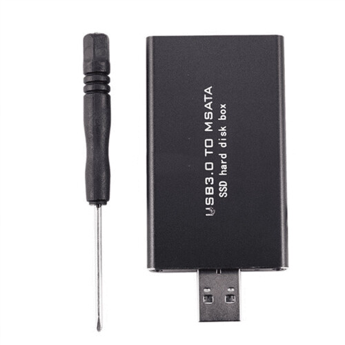 Θήκη SSD MSATA σε USB USB3.0 σε MSATA, προσαρμογέας θήκης USB3.0 σε MSATA, κουτί εξωτερικού σκληρού 1