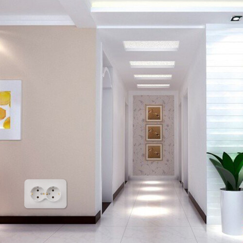 Πρίζα διπλής γείωσης 220V/16A118x80mm EU για οικιακή βιομηχανική πρίζα 1