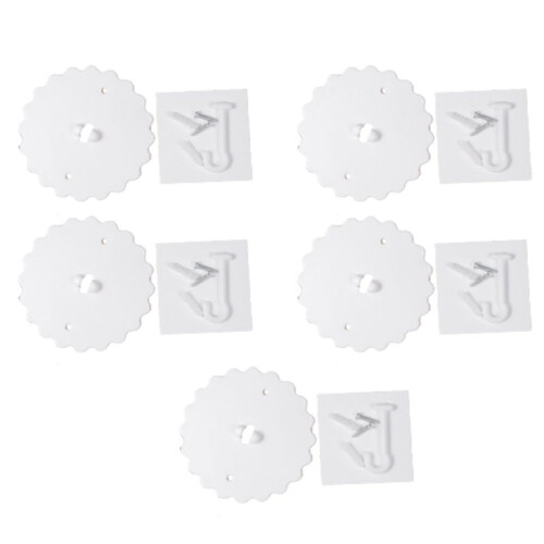 5-Set Adhesive Ceiling Hooks, Mosquito Net and Bed Canopy Hooks, Ceiling Hook for Hanging Mosquito Net 1