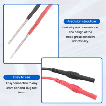 4 PCS Flexible Spoon Back Probes, Back Probe Pins Automotive Compatible with 4mm Banana Plug Test Leads