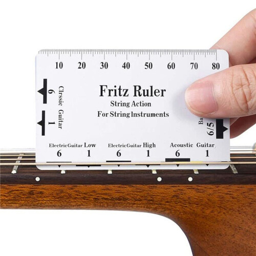 27Pcs Understring Radius Gauge + String Action Ruler Gauge Tool + Guitar Bridge Saddle Nut Files Set Guitar Repair Tool
