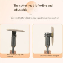 180 Rotate Tungsten Steel Repair Blank Knife Wooden Handle Clay Sculpture Molding Ceramic Carving Tool No.2