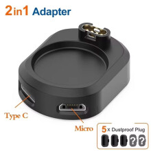 Charger Converter for  Fenix 6/7/8 & Venu 2 2s 3 3s & Instinct Dock Forerunner265 Charging Adapter Data Transfer