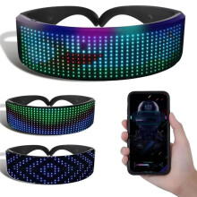 Occhiali Luminosi DIY, Elettronici e Futuristici, Che Si Illuminano al Buio con LED , Ideali per Feste In Discoteca