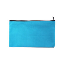 Sött svart pennfodral, läderpennfodral med dragkedja, kompatibel med skolmaterial, smink, mynt - Oxford Utility Pouch