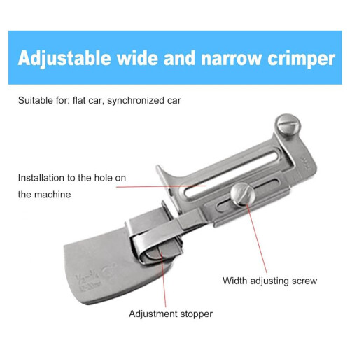 Sewing Rolled , Adjustable Width Rolled Hemmer Foot, Sewing Machine Rolled Hem Attachment Hemming Tool (12-20mm) 2