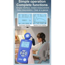 LS330 Spectrale Verlichtingsmeter Luxometer Lichtmeter Digitaal CCT UVI CRI Ra Lx FC Flikkerfrequentie