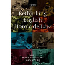 Rethinking English Homicide Law Paperback Book