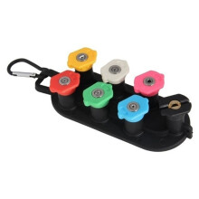 1/4" Quick Connect Pressure Washer Nozzles Kit with Holder Base Car Wash Water Gun Nozzle