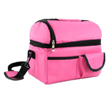 Cailmei Lunchtas Herbruikbare Tas Kantoor School Picknick Strand Lekvrije Lunchtas Felroze 24x16x26cm