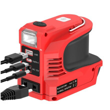 180W Power Inverter with LED Work Light for 18V Li-Ion Battery 12V Powered Outlet with USB/Type-C EU PLUG