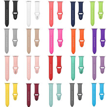 Justerbart mjukt silikon sportarmband för Apple Watch 38mm/40mm/42mm/44mm - Kompatibelt med Apple Watch Series 1, 2, 3, 4