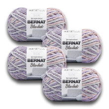 Bernat Blanket #6 Super Bulky Polyestergarn, Misty Mauve 10,5oz/300g, 220Yards (4er-Pack)
