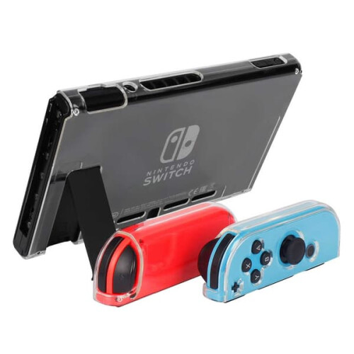 Compatibel met Nintendo Switch. Compatibele harde plastic hoes (transparant). 2
