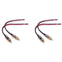 4x adapter kabli głośnikowych do wtyczek RCA, 2-kanałowy (30 cm)