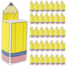 Boîtes à bonbons mignonnes en forme de crayon, sûres et faciles à utiliser, parfaites pour les fêtes, la décoration de classe, le pop-corn et