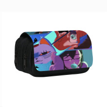 (Style 6) Dandadan Compartment Dual Pen Case With Durable Nylon For School Office Use And