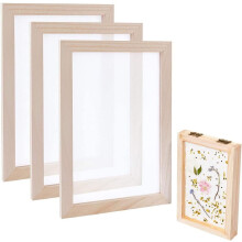 DIY 3-delige houten papiervorm, zeefdrukraam, rechthoekig zeefdrukraam voor doe-het-zelf papierknutselwerk.