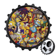 Ouvre-bouteille magnétique Simpson avec aimants pour réfrigérateur - Idée cadeau originale pour les amateurs de camping - Gadget sympa pour les