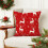 Capas de Almofada de Natal 45x45cm, Capa de Almofada de Algodão para Sofá, Decoração de Casa, Presente - Compatível com Decorações de Natal 6