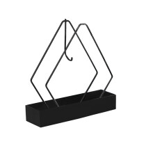 Déstockage Poaug Rack - Support pour serpentins d'extérieur en acier inoxydable, à suspendre, compatible avec une utilisation en cuisine, noir