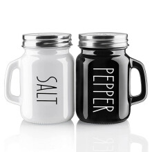 Ensemble de salière et poivrière style ferme, salière et poivrière mignonnes de 120 ml, décoration de cuisine style ferme moderne